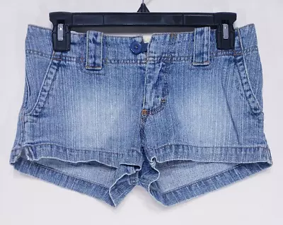 Juniors Mossimo Mossissue Shorts Size 3 Blue 4 Pocket • $6.92