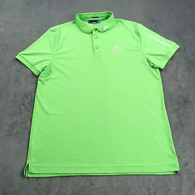 J Lindeberg Polo Shirt Mens 2XL XXL Green Regular Fit Tour Tech Performance Golf • $35.99