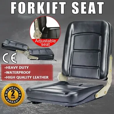 $15.99 • Buy Universal Tractor /Forklift Seat Chair Adjustable Leather Bobcat Excavator Truck