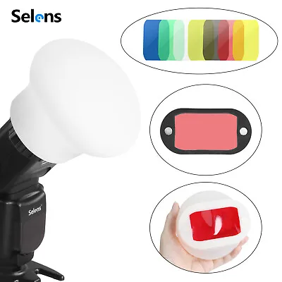 Selens Universal Magnetic Flash Soft Dome Diffuser Sphere Speedlite Bounce • £22.59