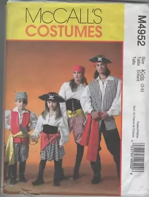 Mostly UNCUT Sewing Pattern Childrens Pirate Costume Shirt Pants Skirt Vest 3-8 • $6.75