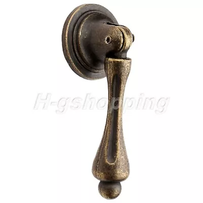 Vintage Brass Door Pull Handle Cabinet Cupboard Drawer Knobs Furniture Hardware • $4.50