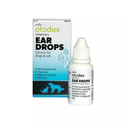 Otodex Ear Drops Solution For Dogs And Cats 14ml. Premium Service Fast Dispatch • £7.18