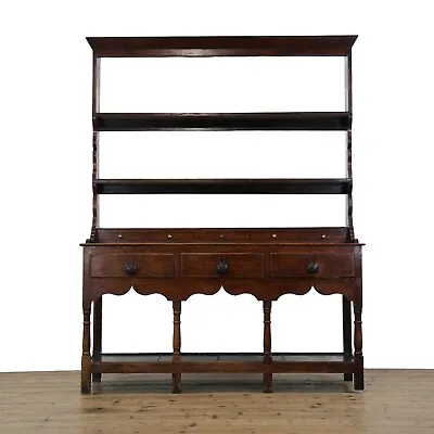 Antique Welsh Oak Pot Board Dresser (M-4928) • £1850