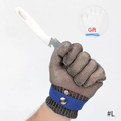 Metal Mesh Cut Resistant Glove Food Grade Level 5 Protect Safety Kitchen Glove • $16.38