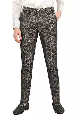 BARABAS Men's Metallic Shinny Leopard Printed Chino Pants 3CP01 • $109