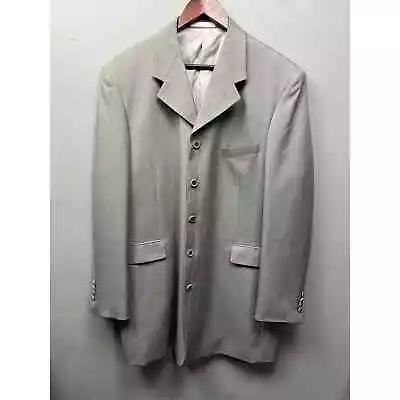 Stacy Adams Super 100's Disegno Collezione Men's Size 40L Gray 5 Button Front • $42.99