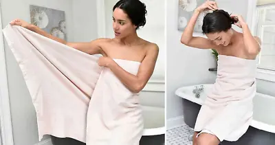 2X Extra Large Jumbo Bath Sheets 100% Egyptian Cotton Big Towels Quality 500GSM • £10.99