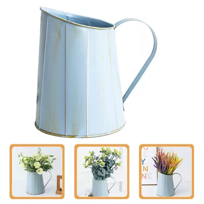 Metal Flower Vases Rustic Pitchers Vintage Milk Can Farmhouse Bucket Planter-QX • £10.18