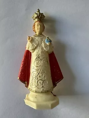 Vintage 1960's Plastic Figure Infant Of Prague Statue Catholic 3” Italy • $17.64