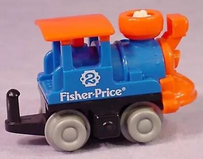 Vintage 1992 Fisher Price Flip Track Rail & Road BLUE TRAIN Engine #2 • $3.99
