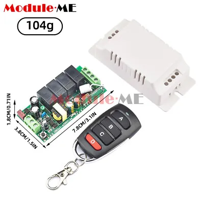 AC220V 433MHz Wireless RF Remote Control Relay Switch 4 Channel Receiver Board • $15.45