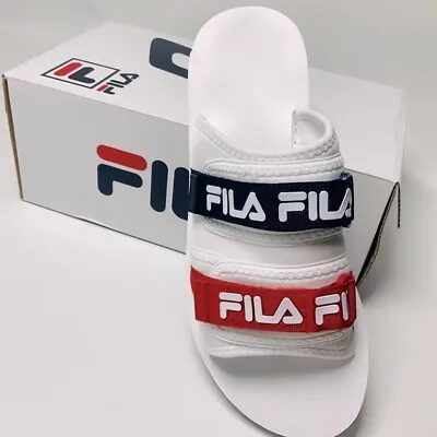 Men's Fila Utility Slide White | Navy | Red Sandals • $89