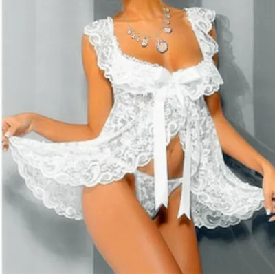 £6.99 • Buy Sexy Plus Size 16-24 Lace Lingerie Floral Bridal Nightwear Underwear Sleepwear