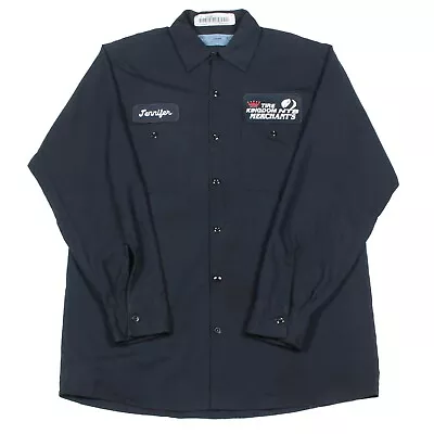 Vintage CINTAS Mechanic Workwear Shirt Large Work Collar Uniform AC94 • $29.38