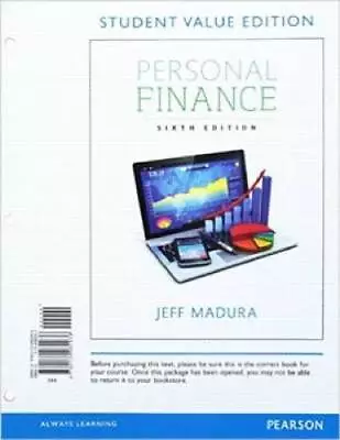 Personal Finance Student Value Edition Plus MyFinanceLab With Pears - VERY GOOD • $19.90