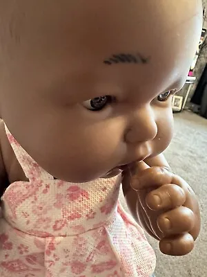 £24 • Buy ETHNIC Dark Skin GIRL DOLL Anatomically Correct Real Look Movable  Thunk Sucking