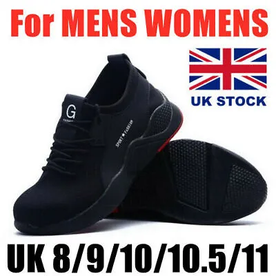 Light Weight Men Women Safety Trainers Steel Toe  Work Boots Shoes Soft New • £14.99