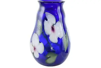 Charles Lotton(1935-2021) Multi-Flora Cobalt Blue Vase 1979 • $997.50