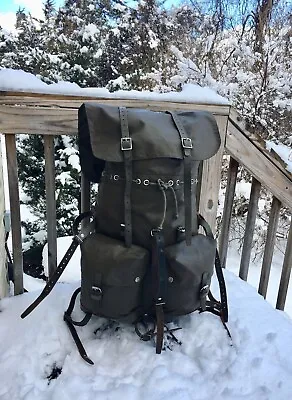 Vintage 1978 Swiss Army Military Rubberized Waterproof Rucksack X-Large Backpack • $275