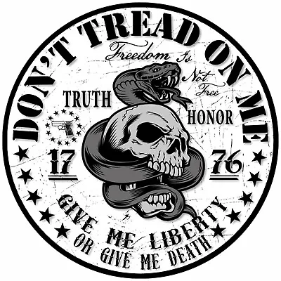 $4 • Buy Don't Tread On Me Skull Snake Sticker- Liberty Or Death 1776 2nd Amendment
