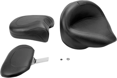 $995 • Buy Mustang Blk  Wide Touring 2Pc Seat W Backrest Yamaha V Star 1100 1999-2009