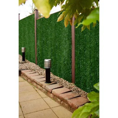 Best Artificial Conifer Leaf Screening Hedge Wall Garden Fence Landscaping Roll • £29.99