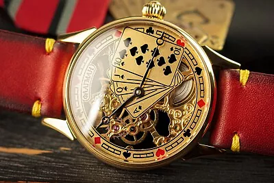 SKELETON WATCH Casino Watch Steampunk Watch Handmade Watch Marriage Watch • $404.10