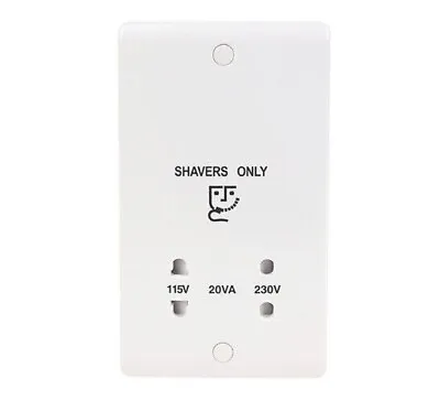 Lap Shaver Socket Dual Voltage 115v 230v 20VA Brand New Sealed And Boxed • £12.49