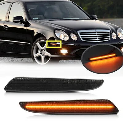 Smoke LED Bumper Side Marker Light For 07-09 Mercedes Benz E-Class W211 Facelift • $39.59