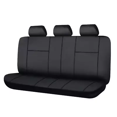 Rear Car Seat Covers PU Leather Waterproof Universal Split 40/60 50/50 Black SUV • $54.99