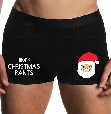 Personalised Custom Christmas Santa Men’s Boxer Trunks • $16