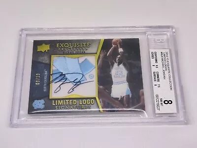 2012-13 UD Exquisite Limited Logos Patch Auto MICHAEL JORDAN /10 BGS 8 AU 9!! • $1600