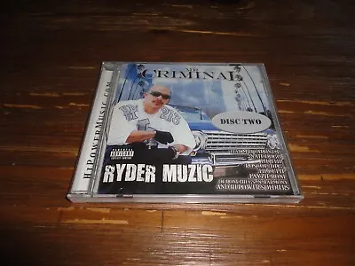Chicano Rap CD MR. CRIMINAL - RYDER MUZIC DISC TWO - Nate Dogg BOZO Stomper  • $14.99
