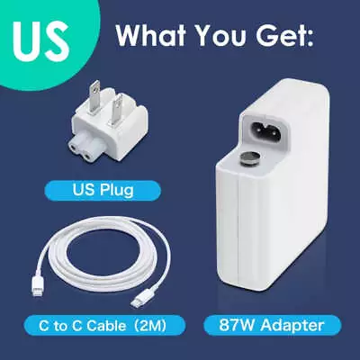 Macbook Pro Charger USB C Charger 87W Original Type C Fast Charging Cord • $36.95