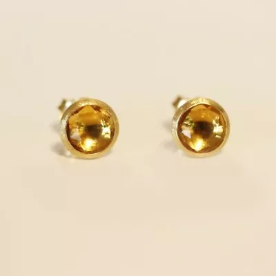 MARCO BICEGO NEW Jaipur 18K Yellow Gold & Citrine Stud Earrings • $870