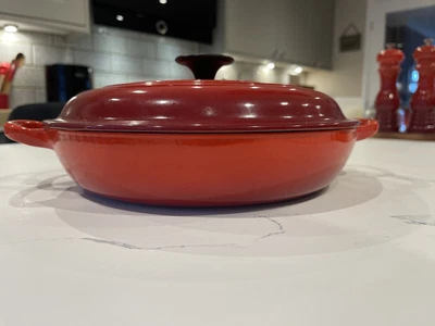 £100 • Buy Le Creuset Cast Iron Shallow Casserole 26cm 2.2L Red Cerise
