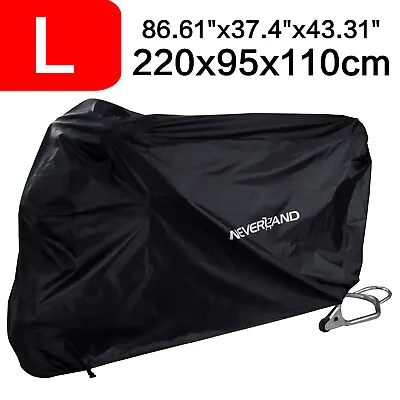 L Motorcycle Cover Waterproof Dust Outdoor Protector Dirt Bike Storage UV Snow • $21.69