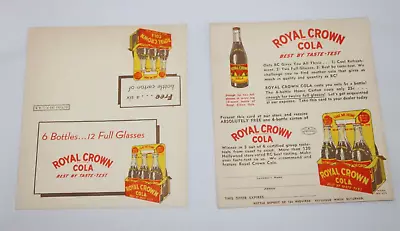 RC ROYAL CROWN COLA Vintage Free 6- Bottle Carton Drink Coupon Card Lot Of 2 . • $9.99