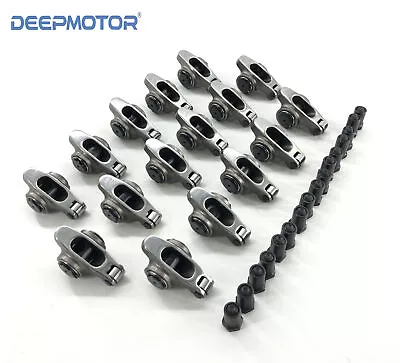 Small Block Chevy Stainless Steel Roller Rocker Arm SBC 350 1.5 Ratio 3/8''+Nuts • $139.99