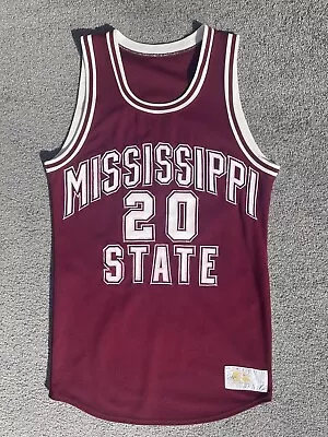 Mississippi State Bulldogs Russell Athletic Basketball Vtg Sports Jersey Shirt M • $80