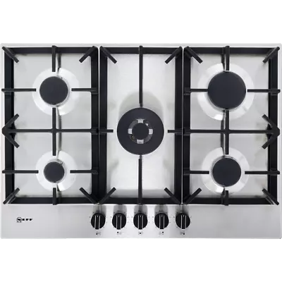 NEFF T27DS59N0 N70 Built In 75cm 5 Burners Stainless Steel Gas Hob • £519