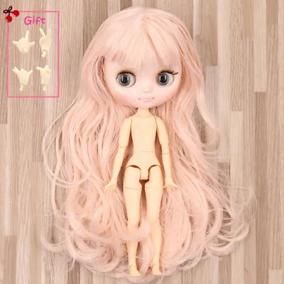 8  Middle Blythe Factory Doll Joints Body Long Pink Hair 1/8 Bjd Smooth Face • $71.19
