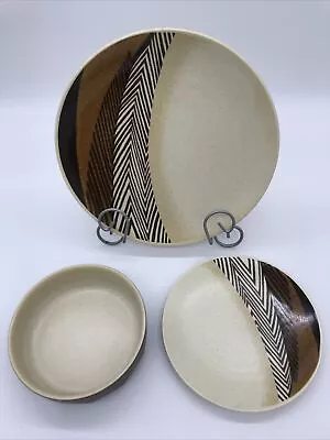 Mikasa Indian Feast Dark Brown Set Of 2 Plate: Dinner Salad1 Rice Bowl • $45.36