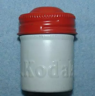 Vintage White KODAK Metal FILM CAN CANISTER RED SCREW On LID Photography EUC • $6