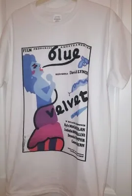 Blue Velvet Polish Movie Poster T Shirt Cult 80s David Lynch Film Twin Peaks 307 • £13.45