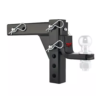 TYT Adjustable Trailer Hitch Ball Mountwith 1  Hitch Ball Hole 9-1/2  Drop. • $39.99