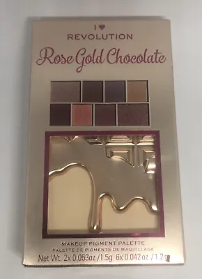 I Heart Revolution Rose Gold Chocolate Mini Eyeshadow Palette New & Sealed • £6.99