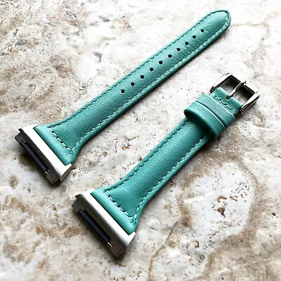 Green Color Slim Elegant Soft Leather Band Strap For Fitbit Ionic Smart Watch • $58.82