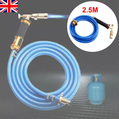 £11.99 • Buy Gas Plumbing Turbo Burner Blow Torch Hose Butane Soldering Brazing Welding Kit